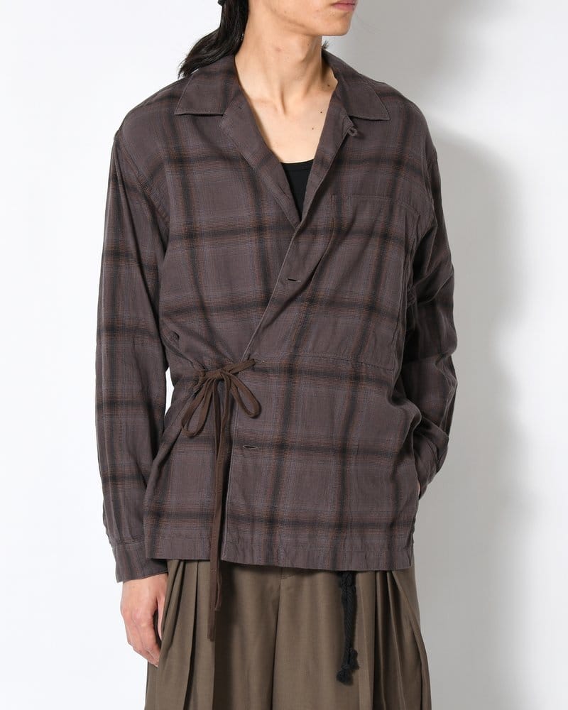 ANEI  IMI SHIRT PLAID -CHARCOAL PLAID- CHARCOAL PLAID 2