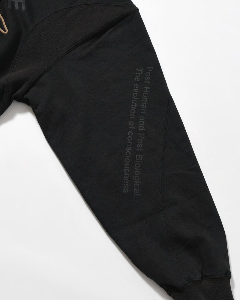 Perks And Mini  SHAPE SHIFT HOODED ZIP THRU SWEAT -BLACK WASH- BLACK WASH M