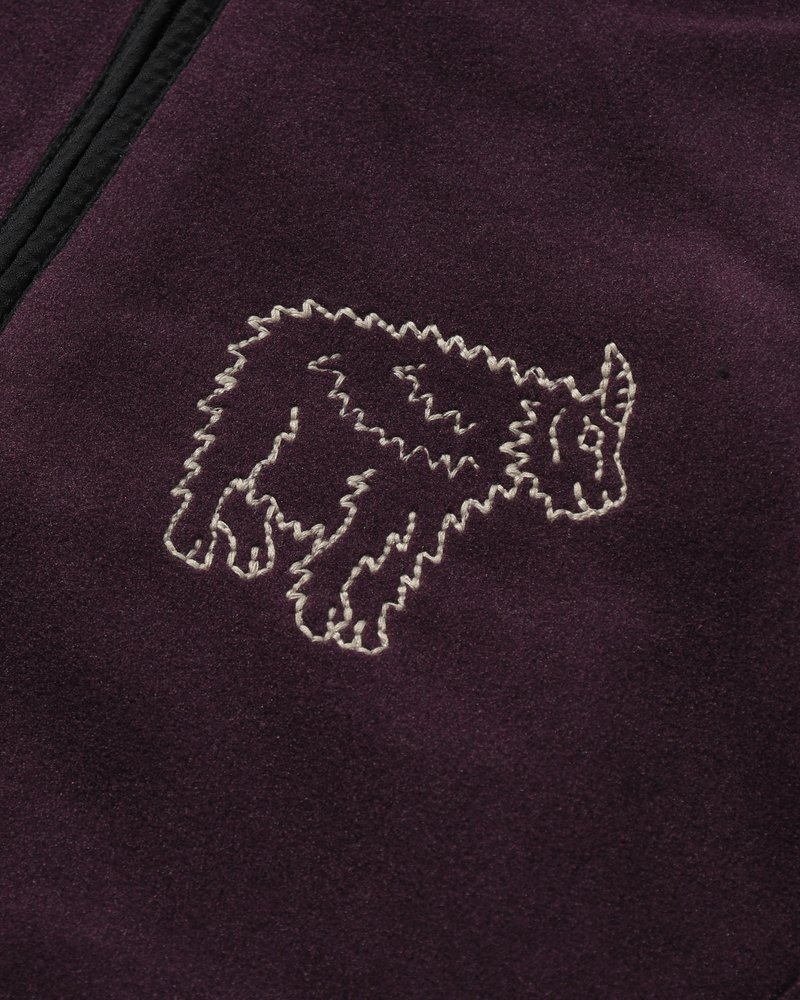 SOMEWHERE OUTSIDE HIKING COMPANY  MOUNTAIN GOAT POLARTEC FLEECE JACKET -D/PURPLE- D/PURPLE L