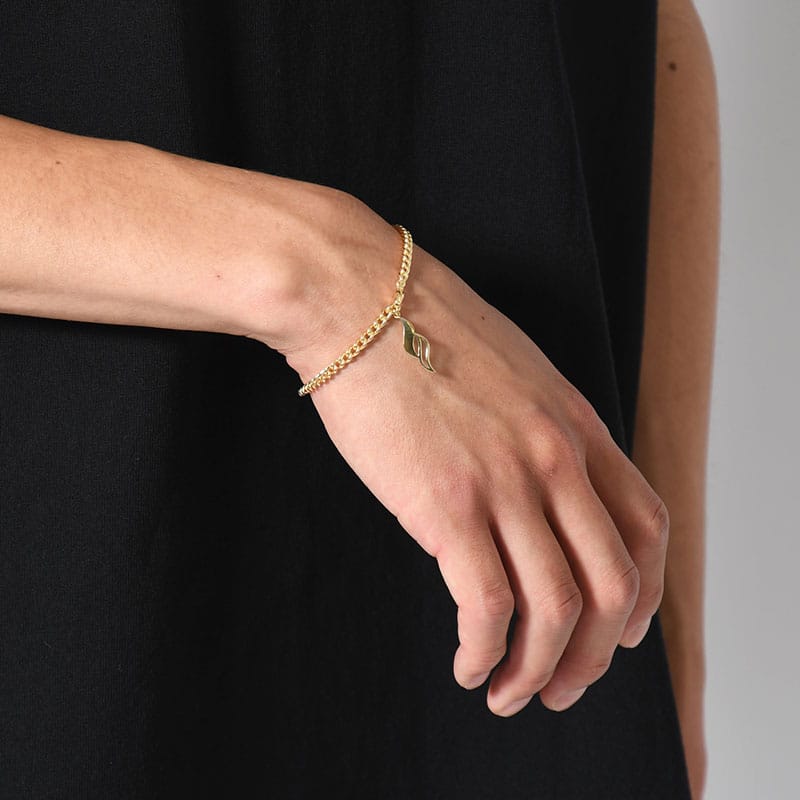 SHRINE  S CHAIN BRACELET 19.5cm -GOLD- GOLD ONE SIZE