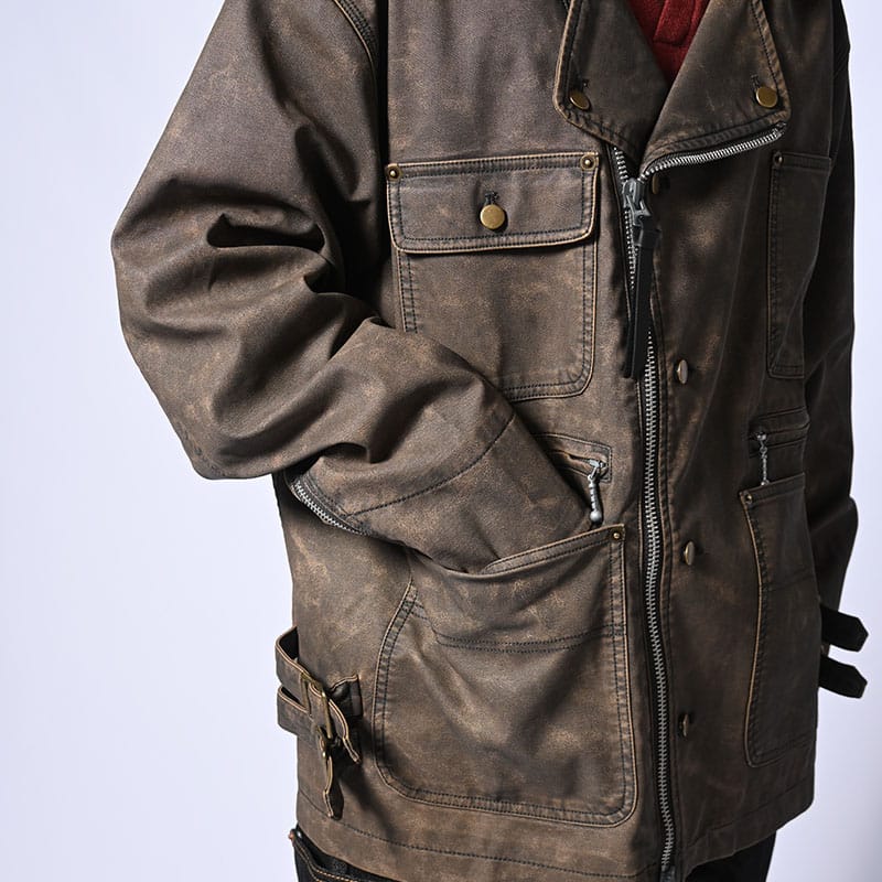 KOOI  FADE WORK JACKET BROWN 1