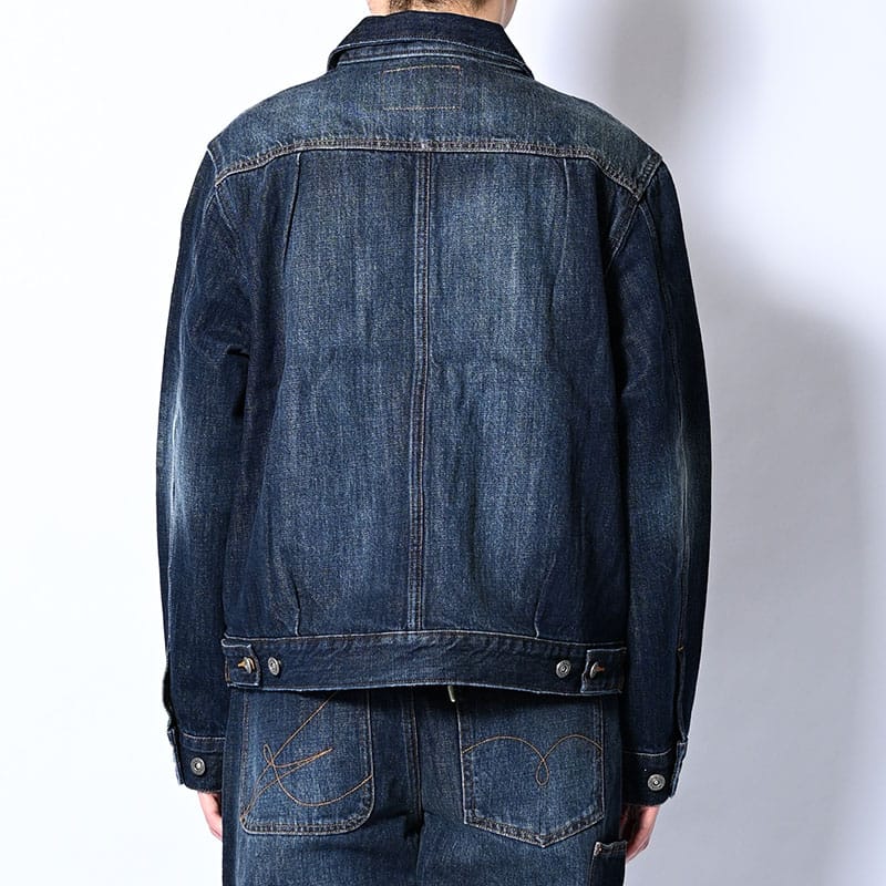 KOOI  CARDIGAN ZIP DENIM JACKET INDIGO 1