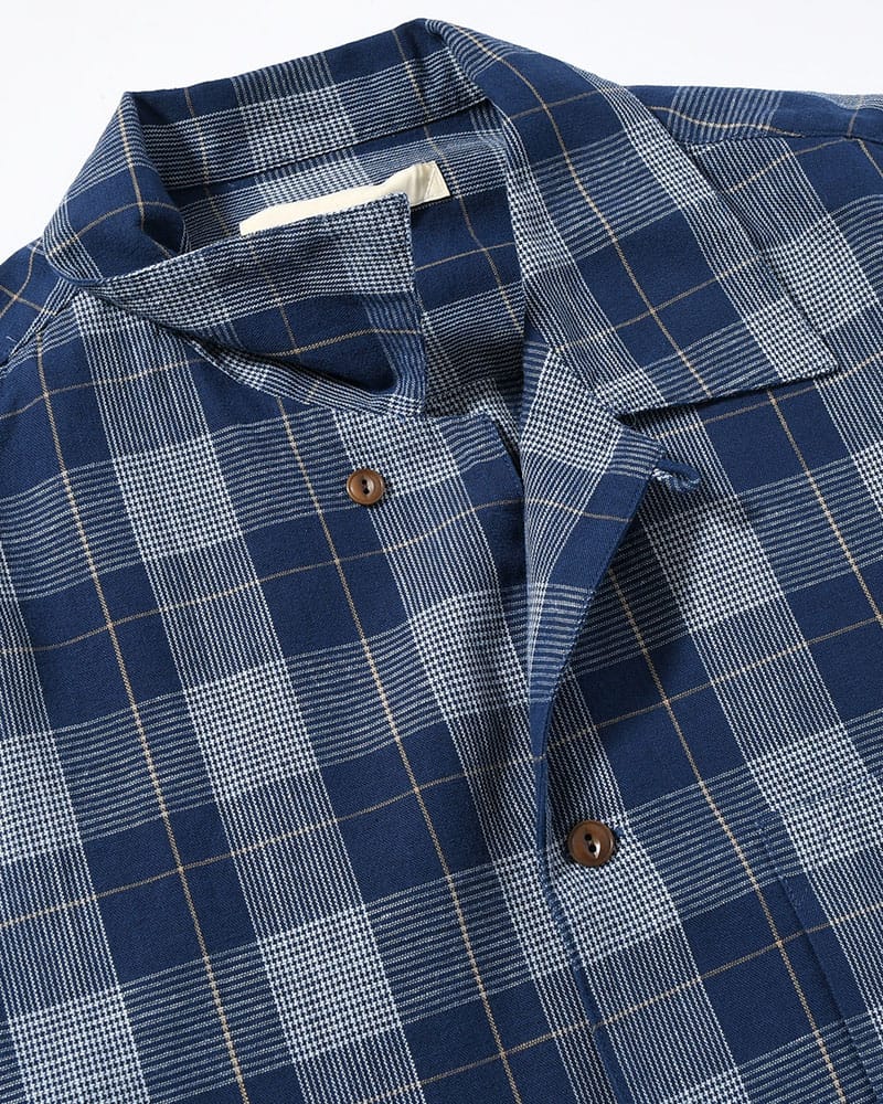 ANEI  IMI SHIRT PLAID -INDIGO PLAID- INDIGO PLAID 2