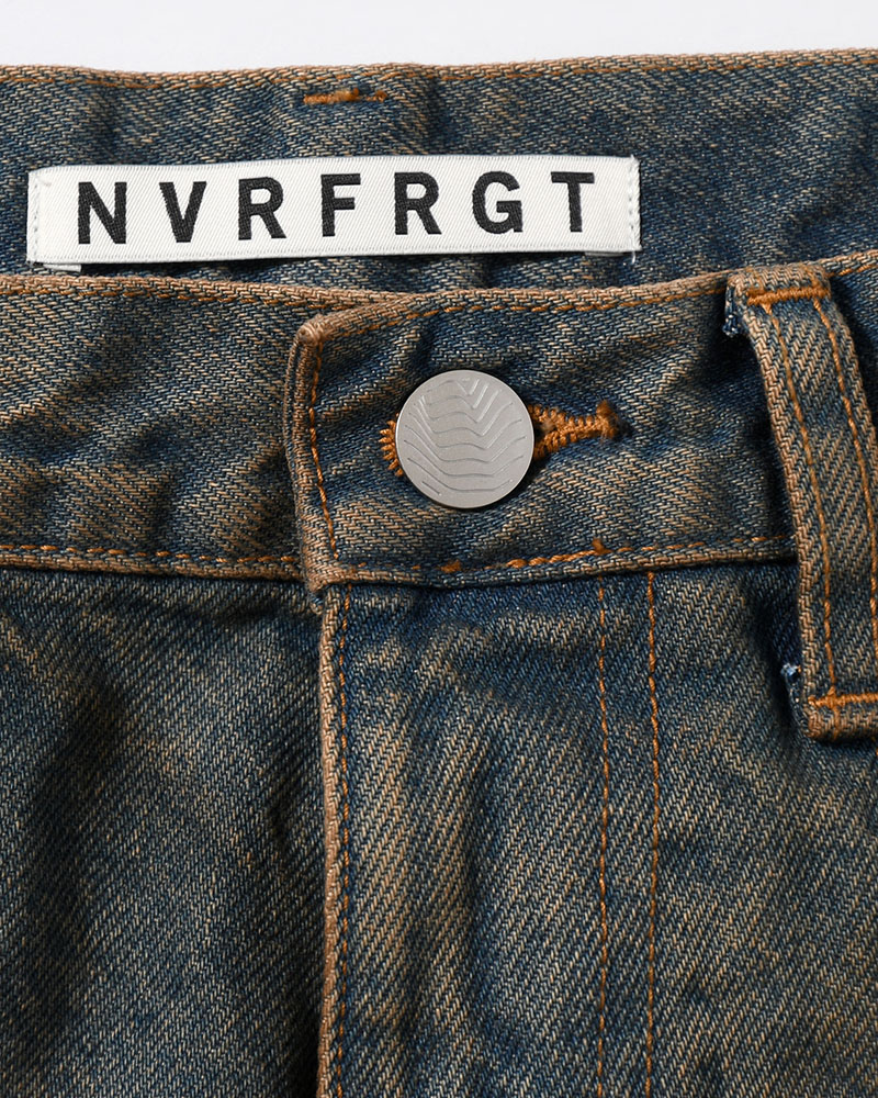 NVRFRGT  3D TWISTED WIDE LEG JEANS -MUD FADED INDIGO- MUD FADED INDIGO 1