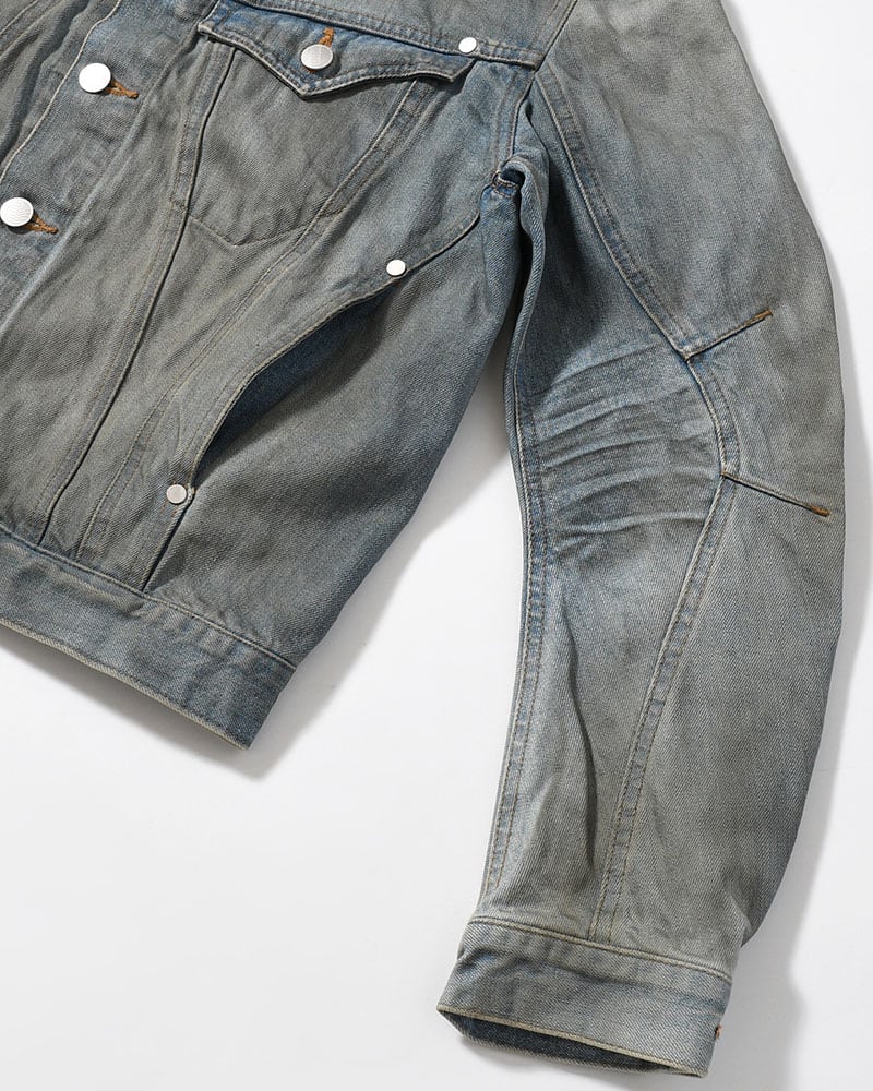 NVRFRGT  DENIM TRUCKER JACKET -DIRTY FADED INDIGO- DIRTY FADED INDIGO 2