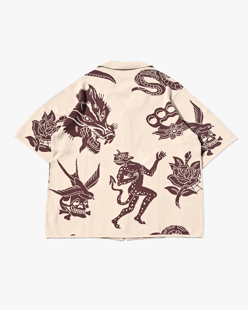 HIGH-GATE  OUTLAW KNIT SHIRT -OFF WHITE- OFF WHITE 1