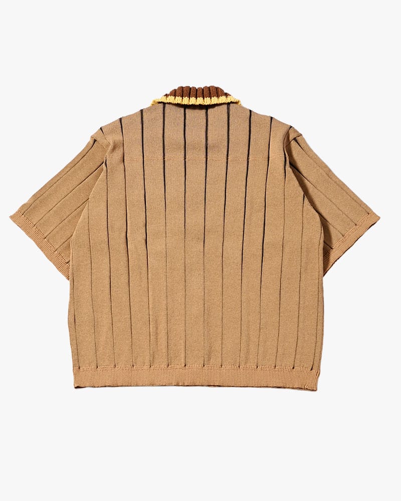 KOOI  CLASSIC RIB KNIT SHIRT -BEIGE- BEIGE 1