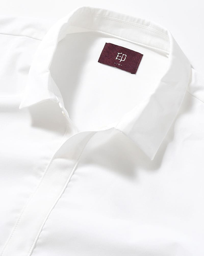 印  SNAP EASY SHIRT -WHITE- WHITE M