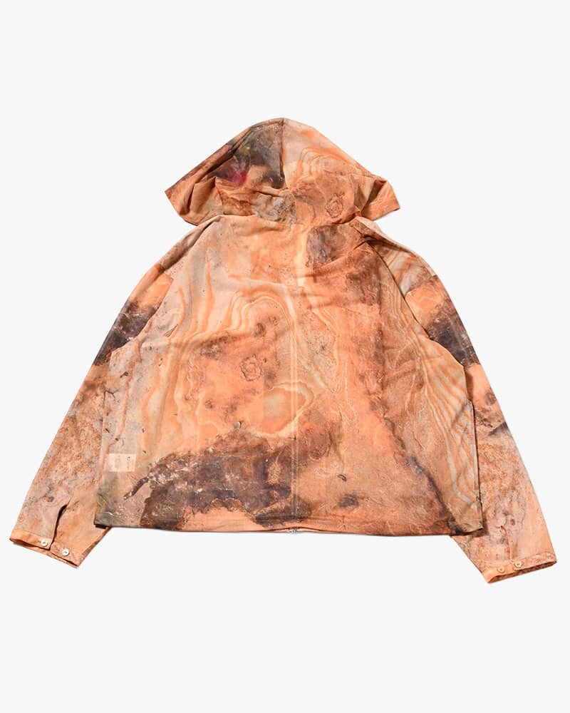 KOOI  NATURE PRINT SHEER ZIP HOODIE -BEIGE- BEIGE 1