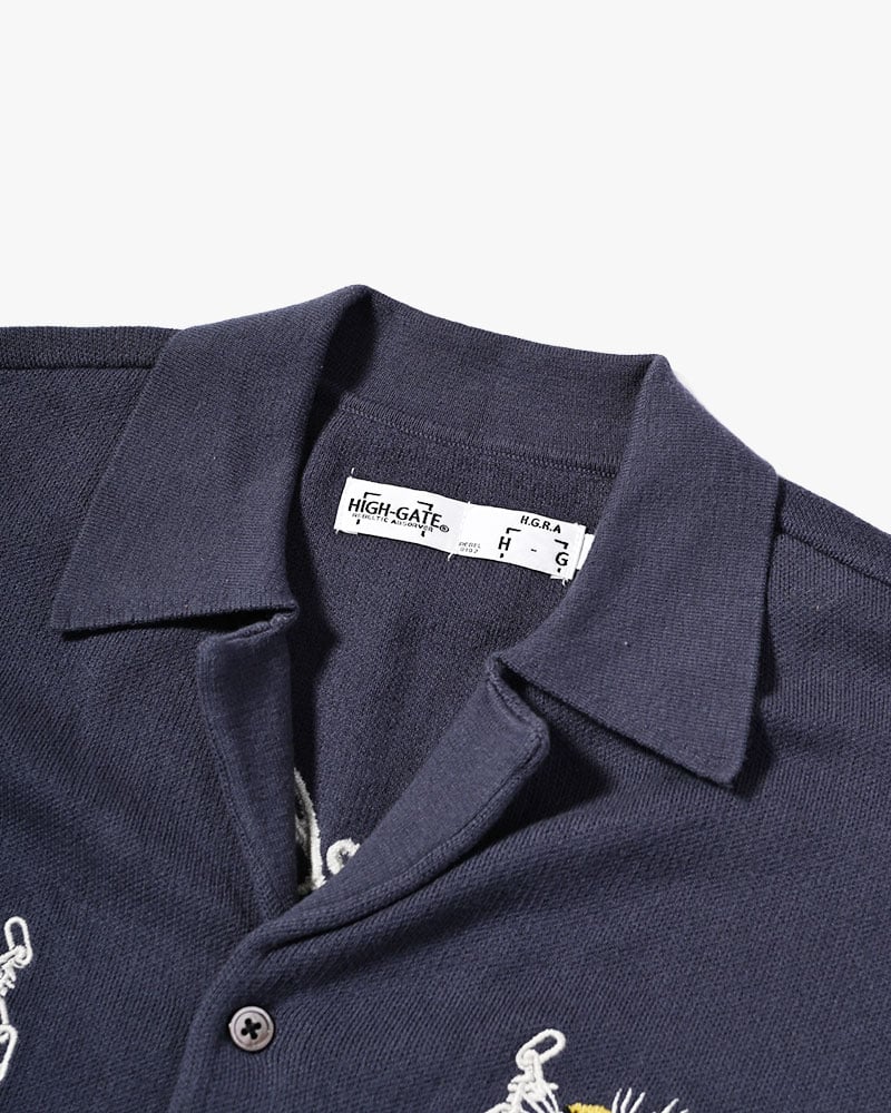 HIGH-GATE  SUKA KNIT SHIRT -BLUE- BLUE 1