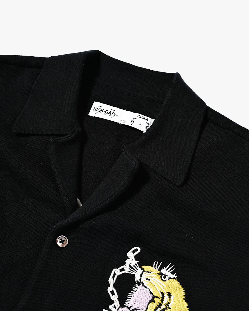 HIGH-GATE  SUKA KNIT SHIRT -BLACK- BLACK 1