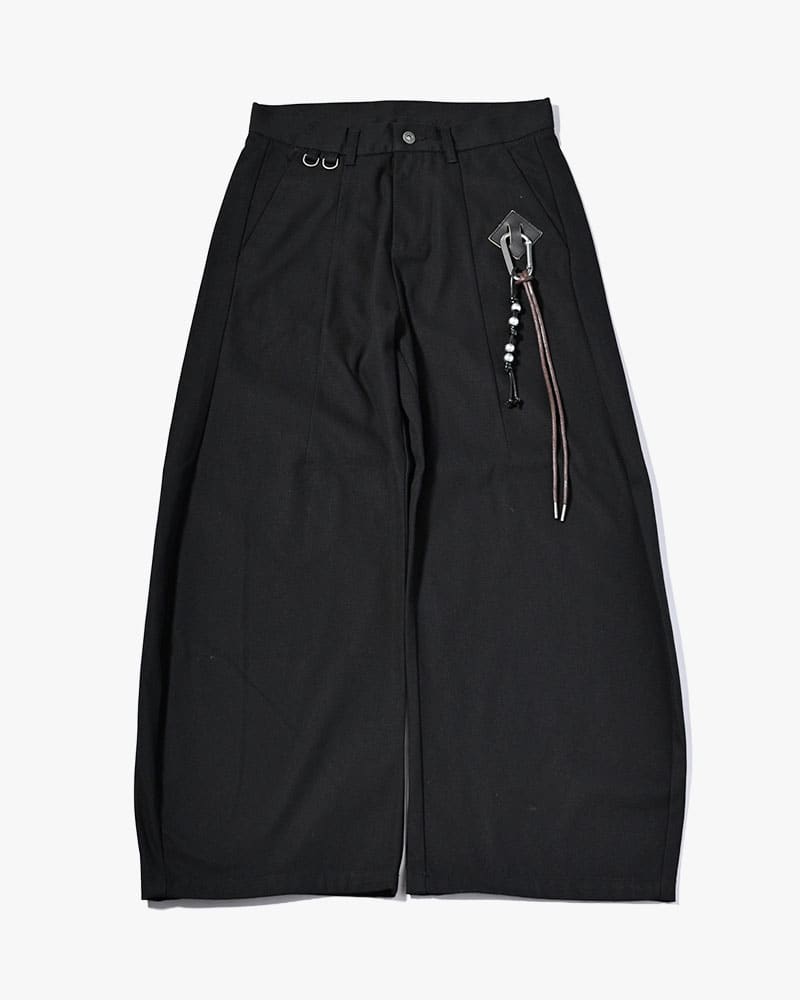 KOOI  HOLDER CURVE PANTS -BLACK- BLACK 1