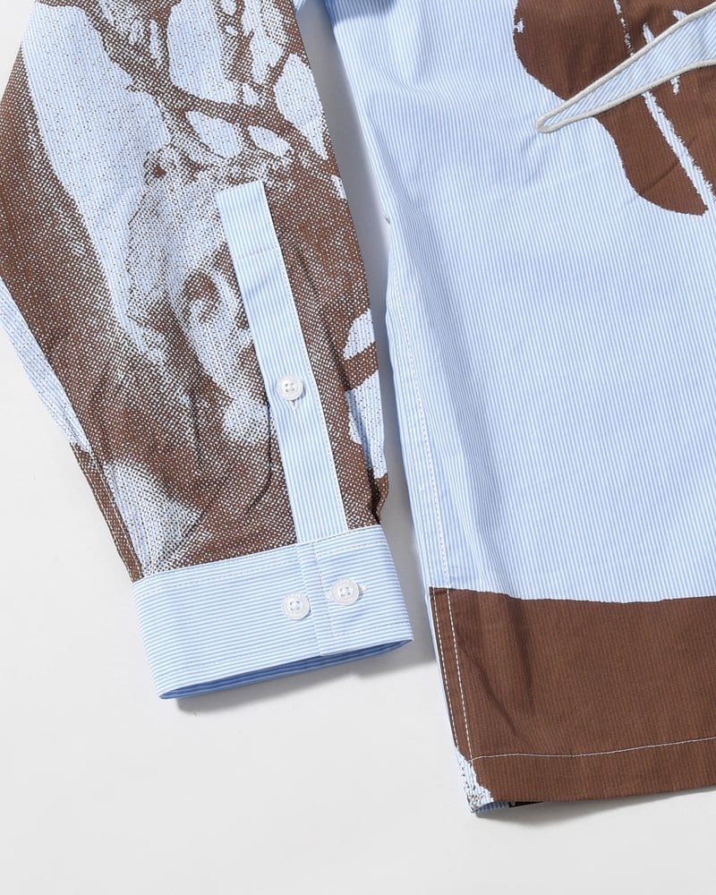 Perks And Mini  MECHANISM LS SHIRT -BLUE STRIPE- BLUE STRIPE M