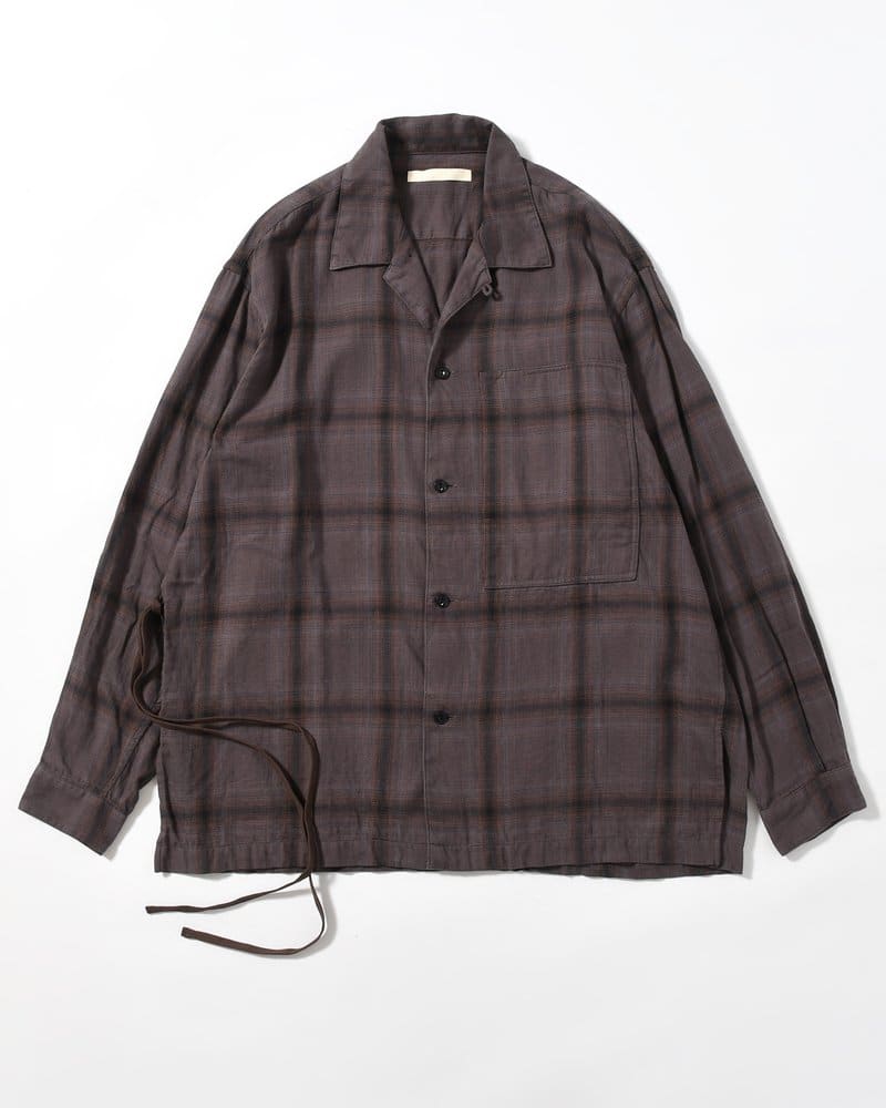 ANEI  IMI SHIRT PLAID -CHARCOAL PLAID- CHARCOAL PLAID 2