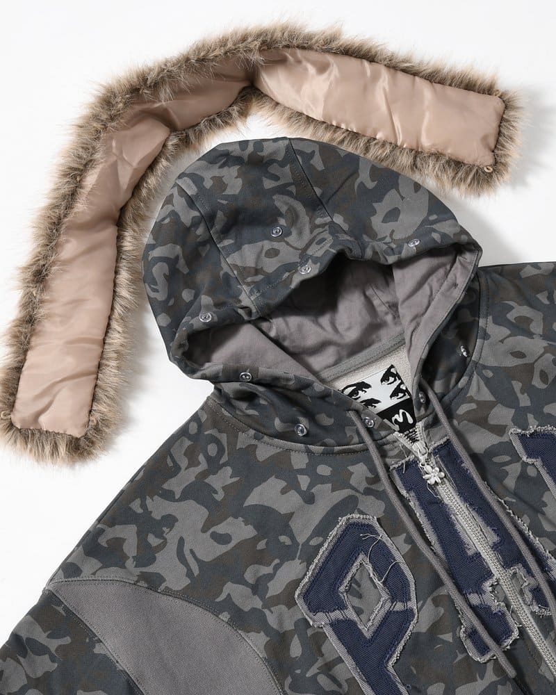 Perks And Mini  ABC FUR TRIM HOODED ZIP THRU SWEAT -ABC- ABC M