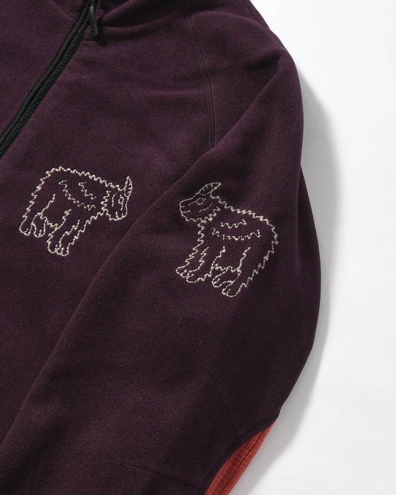SOMEWHERE OUTSIDE HIKING COMPANY  MOUNTAIN GOAT POLARTEC FLEECE JACKET -D/PURPLE- D/PURPLE L