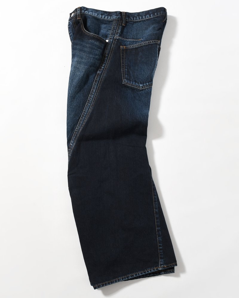NVRFRGT  3D TWISTED WIDE LEG JEANS -DARK FADED INDIGO- DARK FADED INDIGO 1
