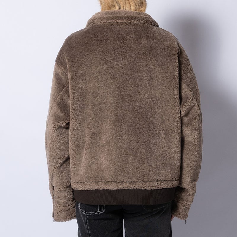 HIGH-GATE  REVERSIBLE FAKE MOUTON CHARCOAL 1