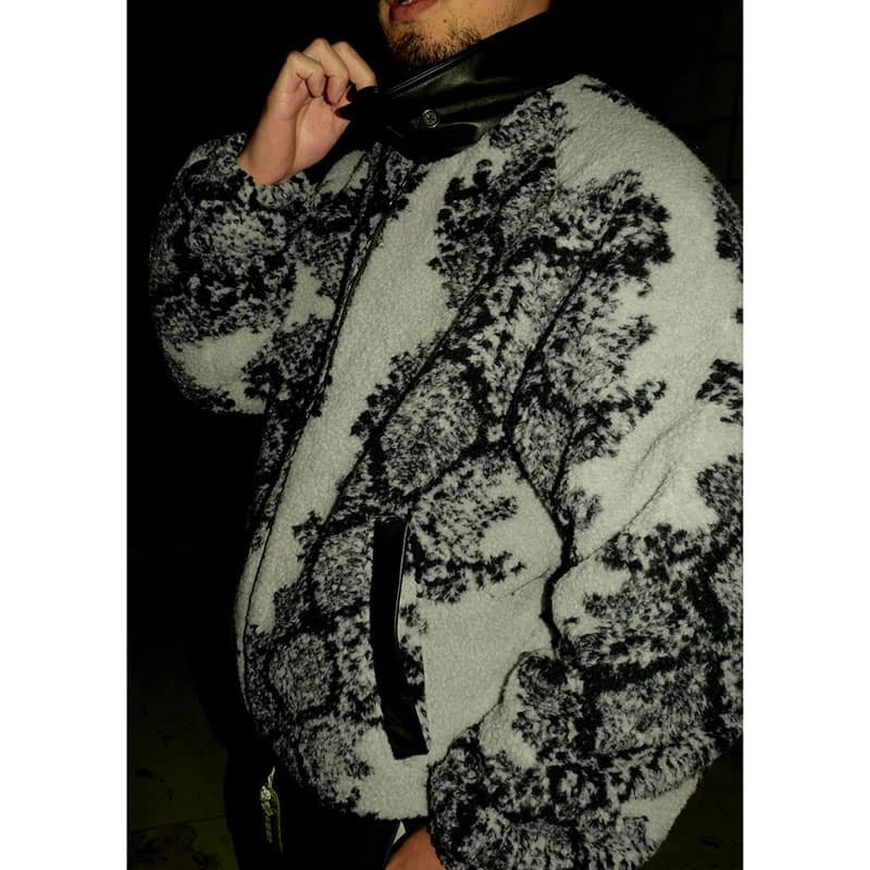 Pretense  Python Pattern Boa Jacket GREIGE M