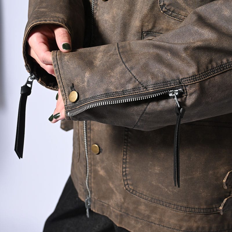 KOOI  FADE WORK JACKET BROWN 1