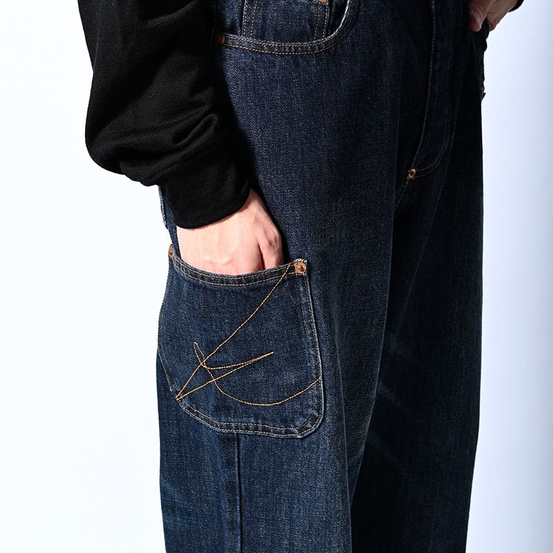 KOOI  IRREGULAR BOYS DENIM PANTS INDIGO 1