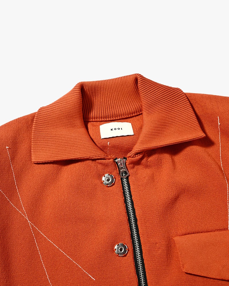 KOOI  STITCH KNIT BLOUSON ORANGE 1