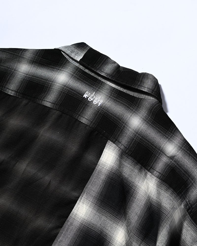 NODZOKU×KOOI  PATCHWORK OVER SHIRT -OMBRE CHECK- OMBRE CHECK FREE
