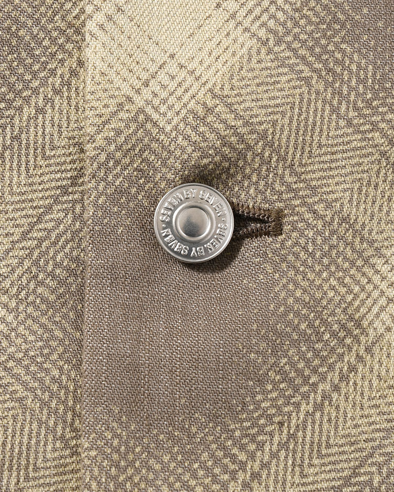 SEVEN BY SEVEN  OMBRE CHECK MICHIGAN CHORE COAT -Discharge printing- -GRAY- GRAY S