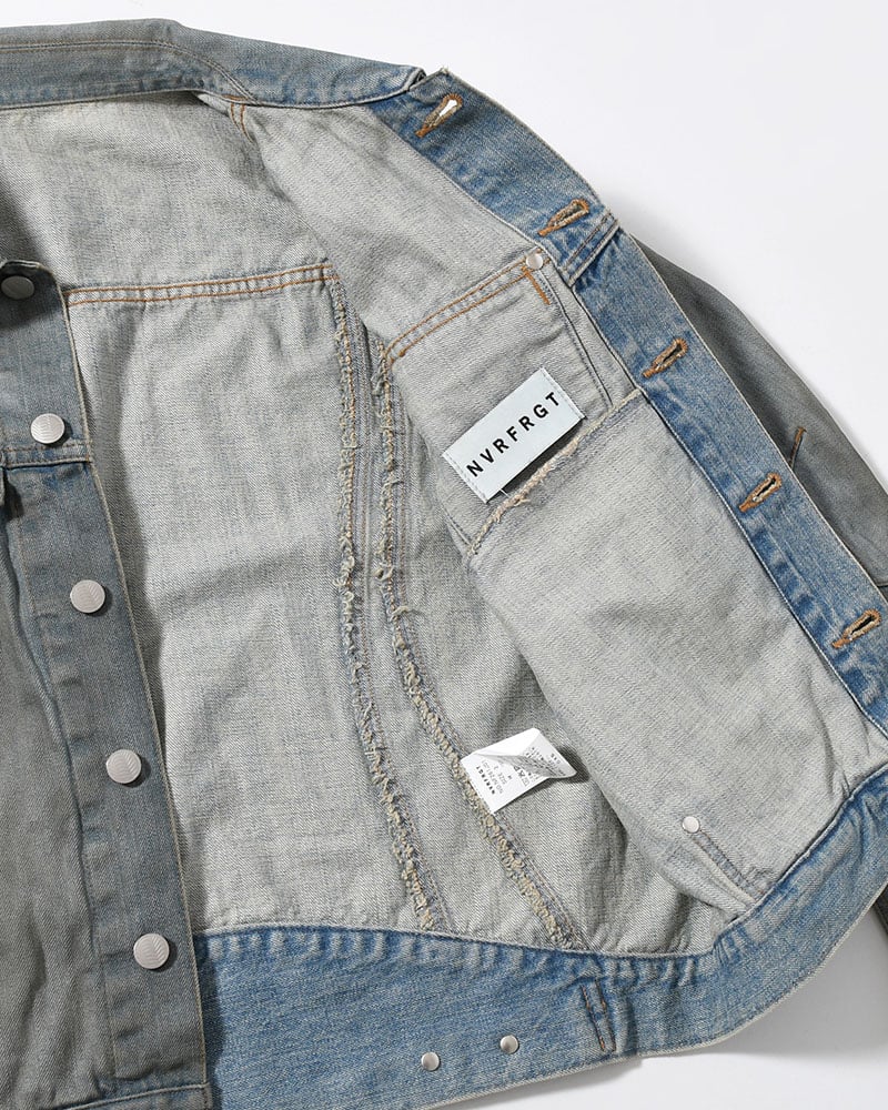NVRFRGT  DENIM TRUCKER JACKET -DIRTY FADED INDIGO- DIRTY FADED INDIGO 2