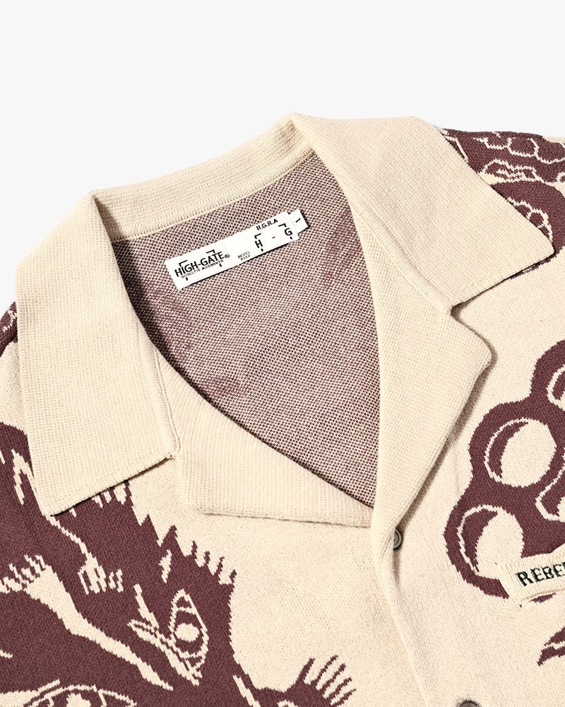 HIGH-GATE  OUTLAW KNIT SHIRT -OFF WHITE- OFF WHITE 1