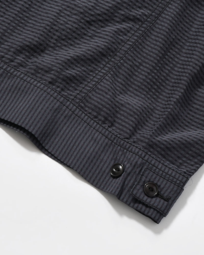 SEVEN BY SEVEN×Lee  SHEER COWBOY JACKET -Gingham Check Indian fabric- -BLACK- BLACK S