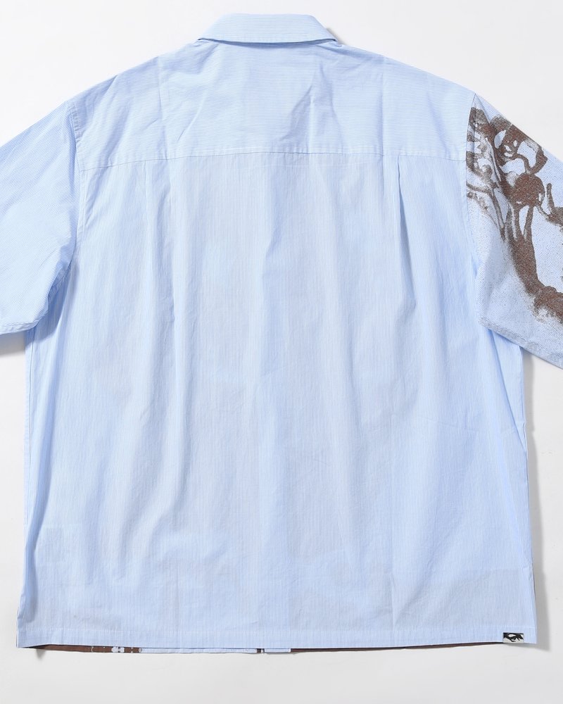 Perks And Mini  MECHANISM LS SHIRT -BLUE STRIPE- BLUE STRIPE M