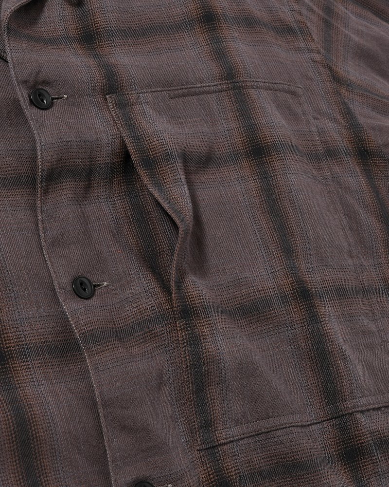 ANEI  IMI SHIRT PLAID -CHARCOAL PLAID- CHARCOAL PLAID 2