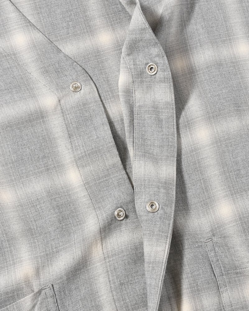 ANEI  F.E CARDIGAN PLAID -H.GREY PLAID- H.GREY PLAID 2