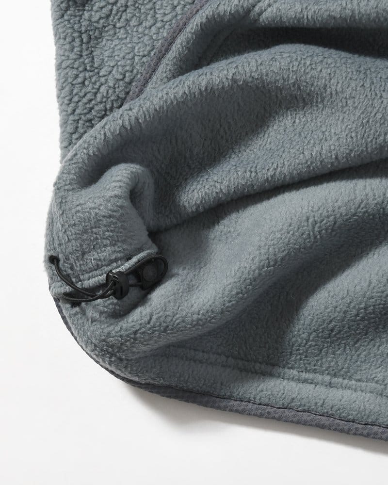 SOMEWHERE OUTSIDE HIKING COMPANY  MOUNTAIN GOAT POLARTEC FLEECE ANORAK -GREY- GREY L