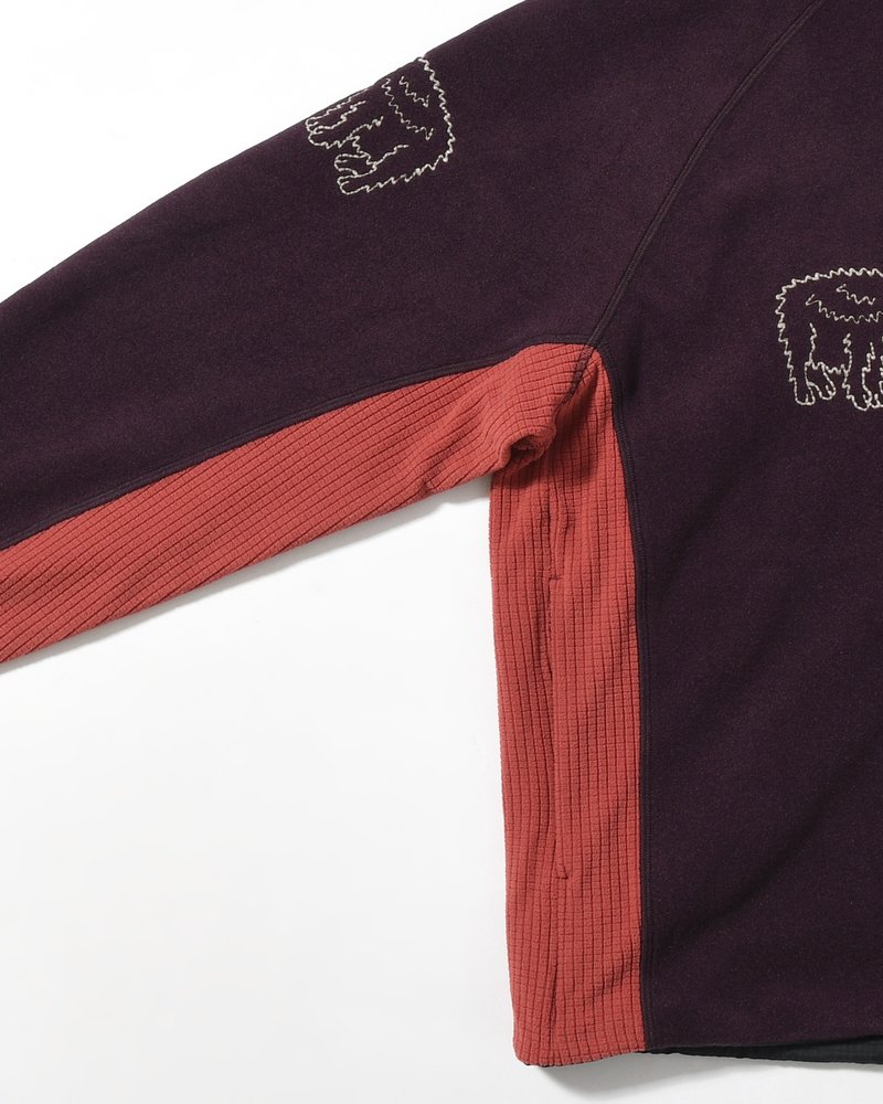 SOMEWHERE OUTSIDE HIKING COMPANY  MOUNTAIN GOAT POLARTEC FLEECE JACKET -D/PURPLE- D/PURPLE L