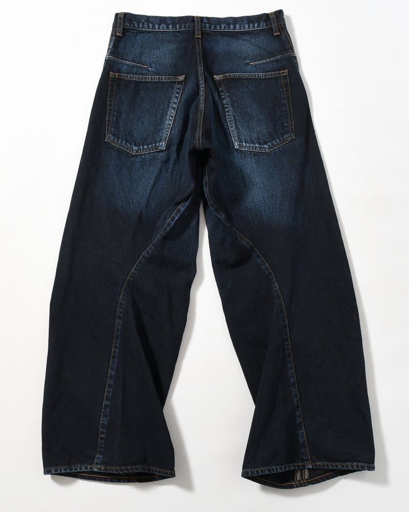 NVRFRGT  3D TWISTED WIDE LEG JEANS -DARK FADED INDIGO- DARK FADED INDIGO 1