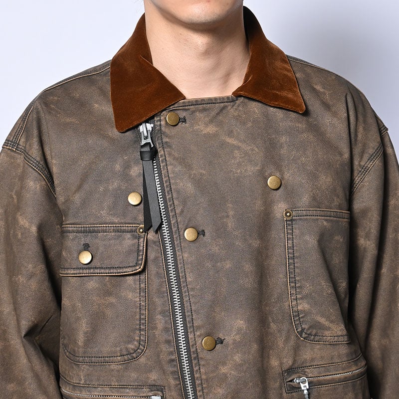 KOOI  FADE WORK JACKET BROWN 1