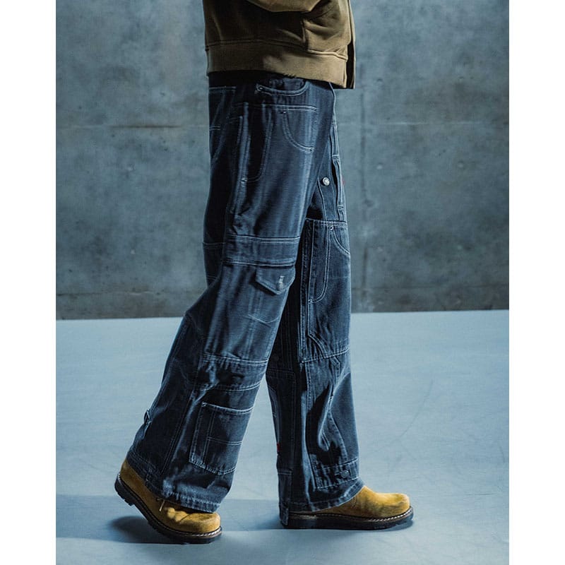 HIGH-GATE  CLUSTERS DENIM PANTS BLACK 1