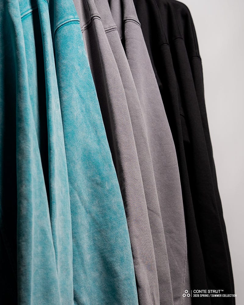 CONTE STRUT  RIB-PANEL ZIP HOODIE SUMI M