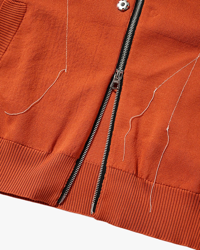 KOOI  STITCH KNIT BLOUSON ORANGE 1
