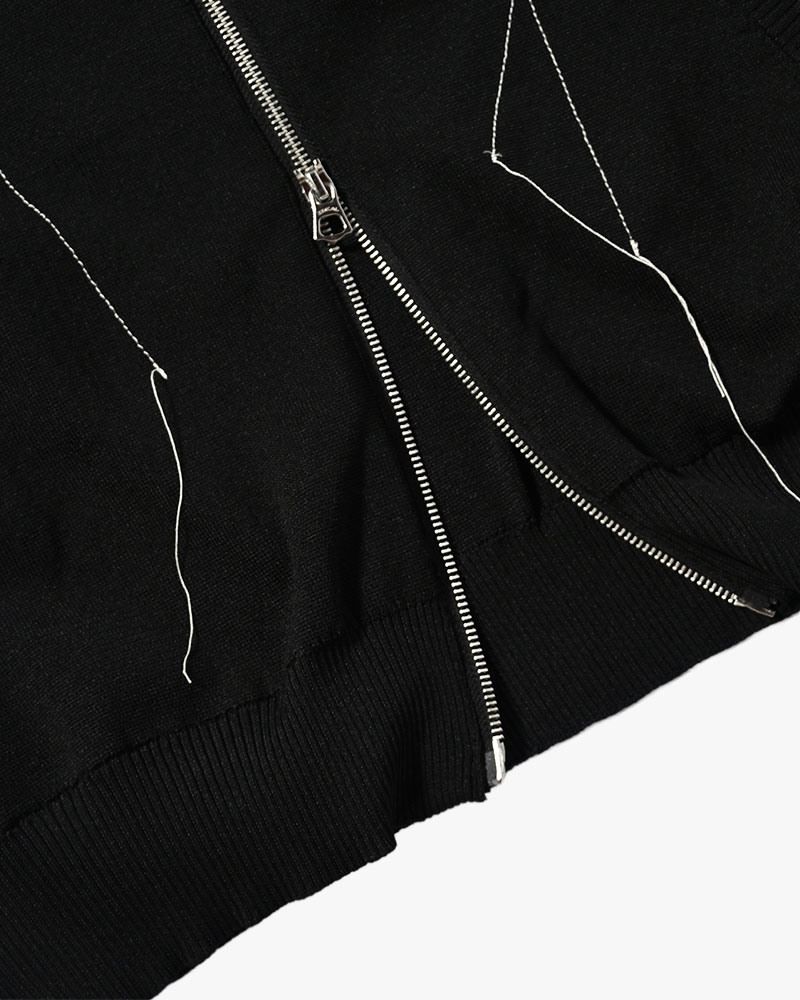 KOOI  STITCH KNIT BLOUSON BLACK 1