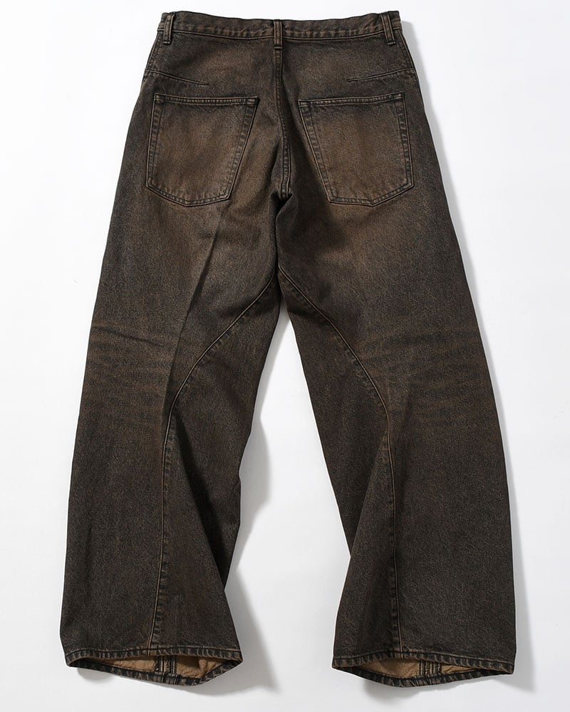 NVRFRGT  3D TWISTED WIDE LEG JEANS -MUD FADED BLACK- MUD FADED BLACK 1