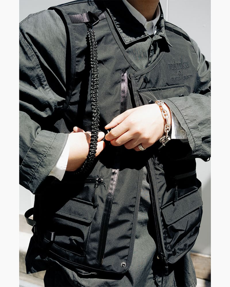 NODZOKU×CONTE STRUT  TACTICAL VEST -BLACK- BLACK M