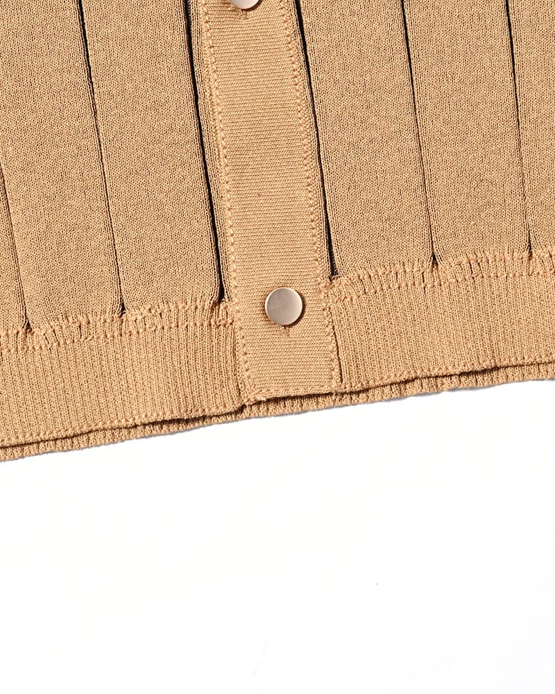 KOOI  CLASSIC RIB KNIT SHIRT -BEIGE- BEIGE 1