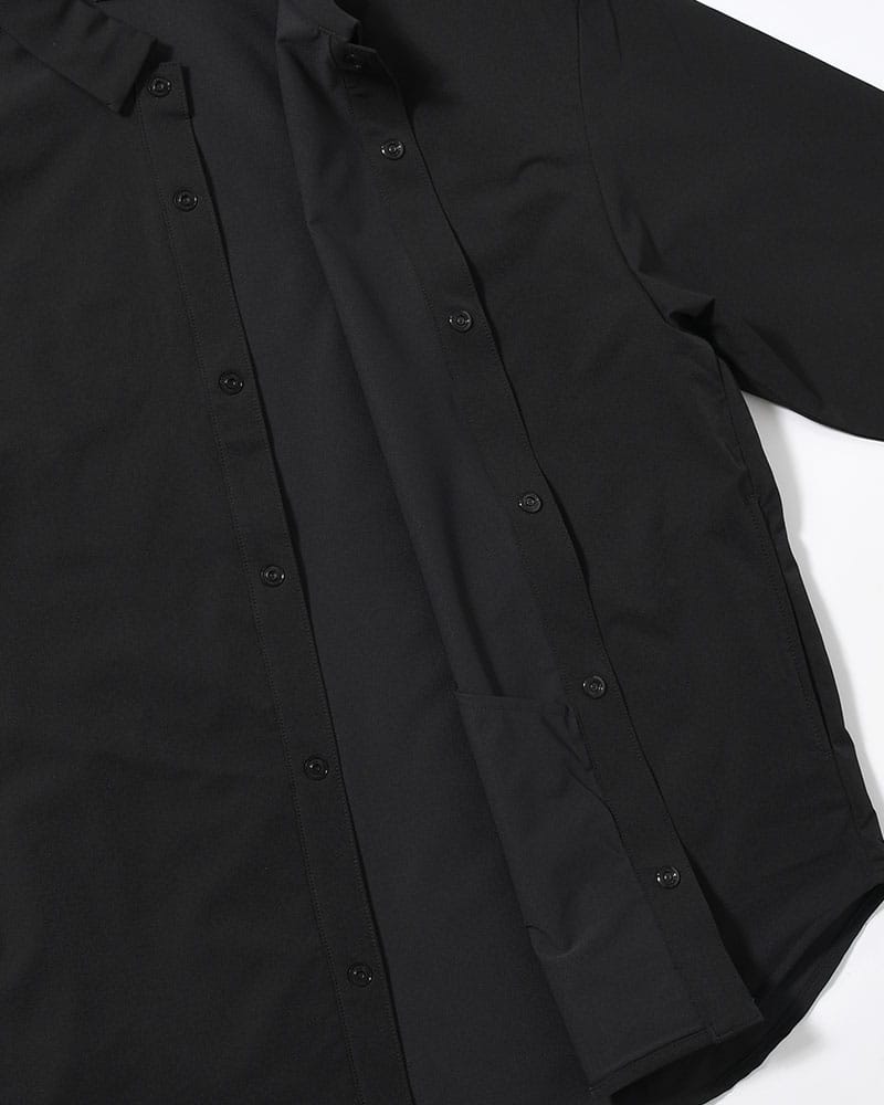 印  SNAP EASY SHIRT -BLACK- BLACK M