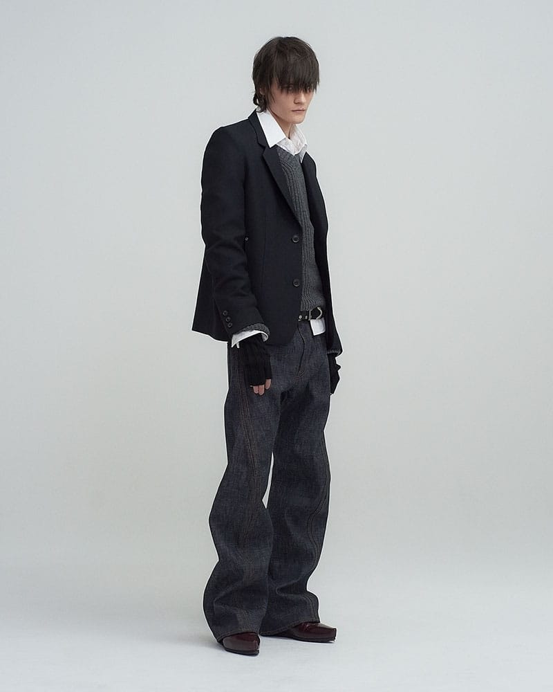 NVRFRGT  3D TWISTED WIDE LEG JEANS -RAW INDIGO- RAW INDIGO 1