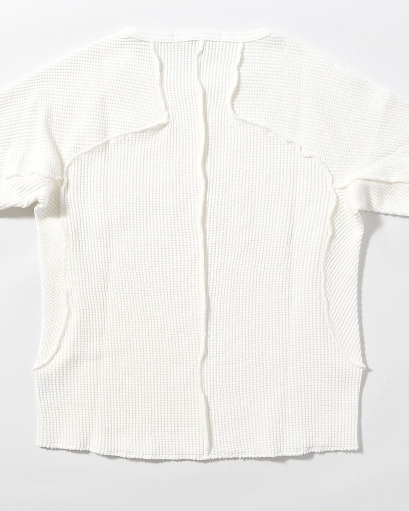 NVRFRGT  WAFFLE THERMAL LONG SLEEVE T-SHIRT -WHITE- WHITE 1