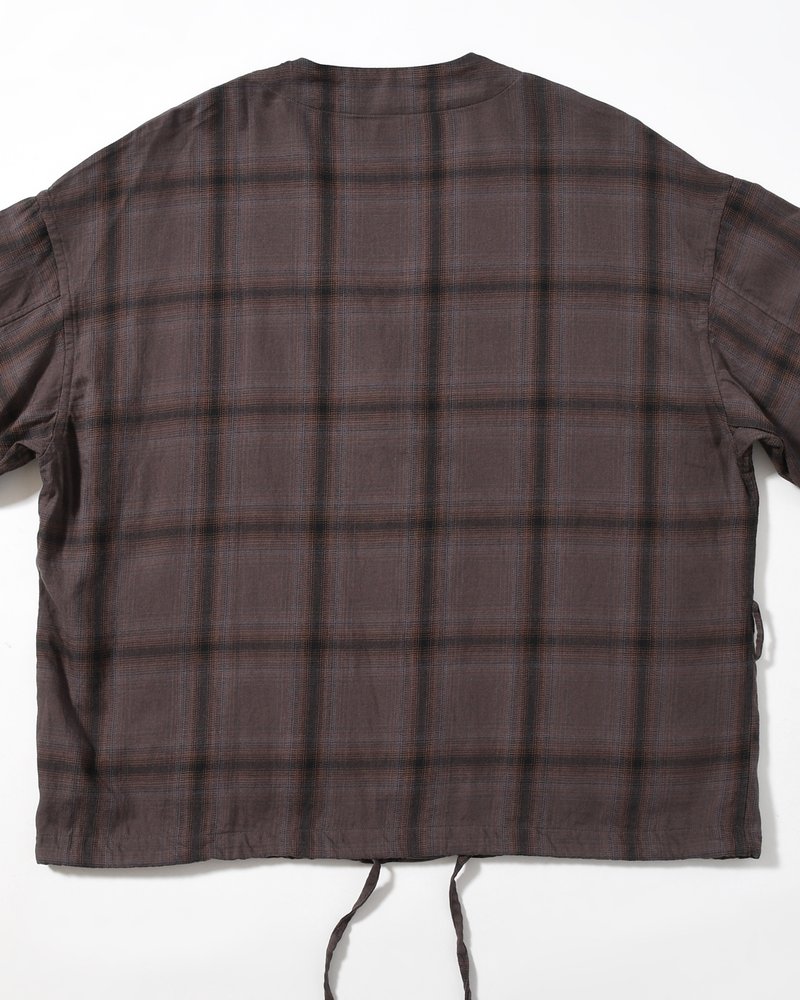 ANEI  F.E CARDIGAN PLAID -CHARCOAL PLAID- CHARCOAL PLAID 2