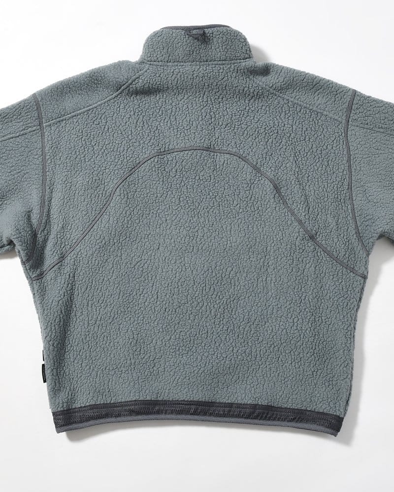 SOMEWHERE OUTSIDE HIKING COMPANY  MOUNTAIN GOAT POLARTEC FLEECE ANORAK -GREY- GREY L